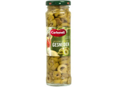 Groene olijven gesneden product foto
