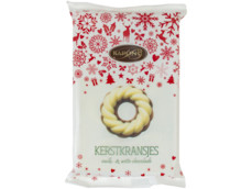 Kerstkransjes melk en wit chocolade product foto