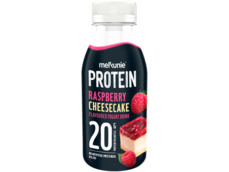 Proteinyoghurt drink framboos cheesecake product foto