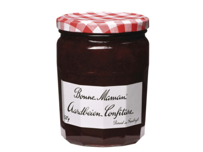 Aardbei jam product foto