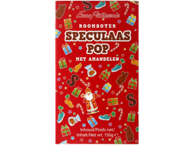 Roomboter speculaaspop met amandelen product foto