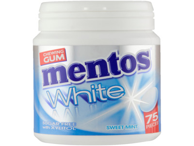 White Sweetmint Kauwgom mint Suikervrij Pot product foto