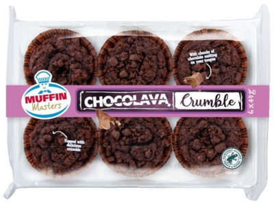 Muffin chocolava crumble product foto
