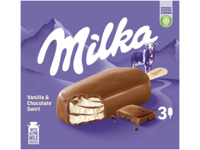 Milka Ijssticks choco vanille