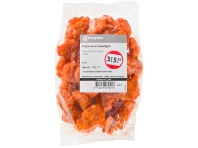 Paprika krokantjes product foto
