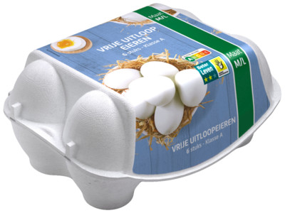 Vrije uitloop eieren product foto
