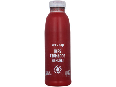 Aardbei framboos kers sap product foto