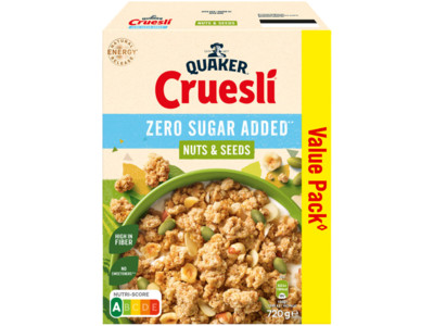 Cruesli zero sugar noten en zaden product foto