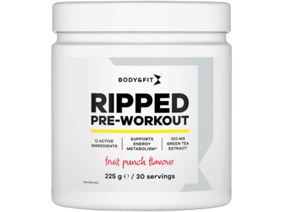 Ripped pre workout fruit punch product foto