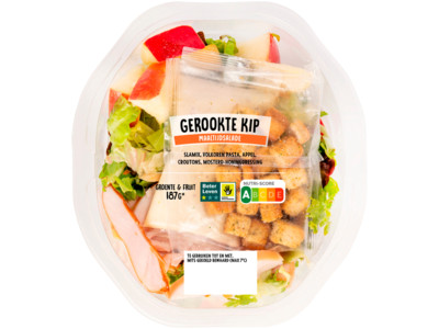 Maaltijdsalade gerookte kip product foto