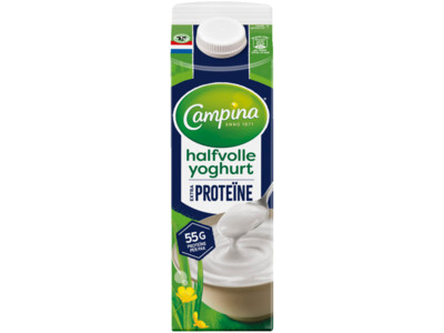 Halfvolle yoghurt proteine product foto