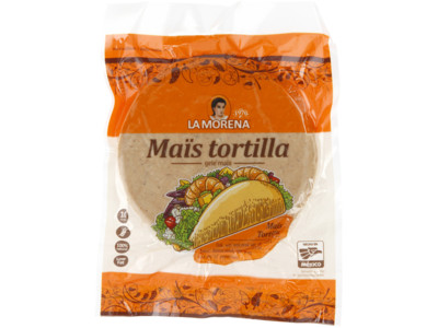 Gele mais tortilla product foto