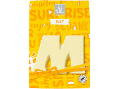 Chocoladeletter wit product foto